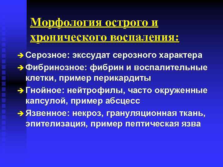 Воспаление презентация основы патологии