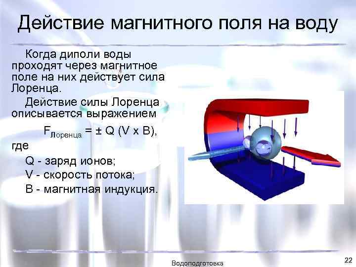 Под действием магнитного поля