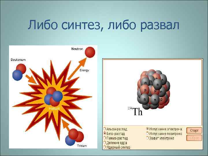 Либо синтез, либо развал 