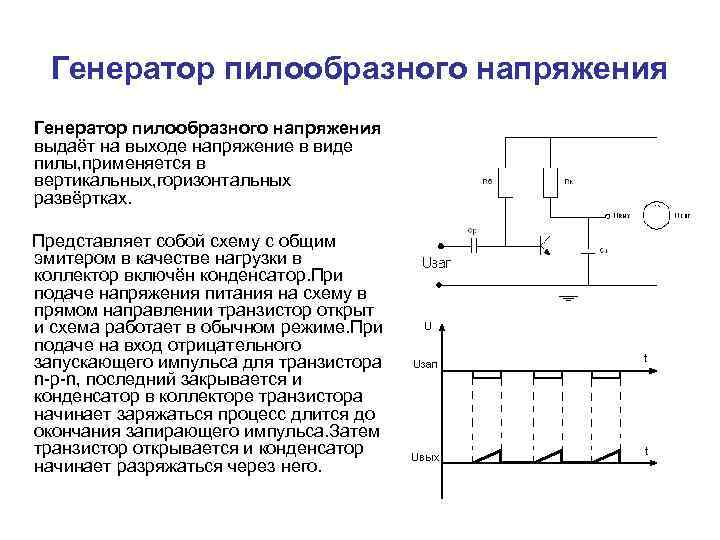 Напряжение на выходе генератора