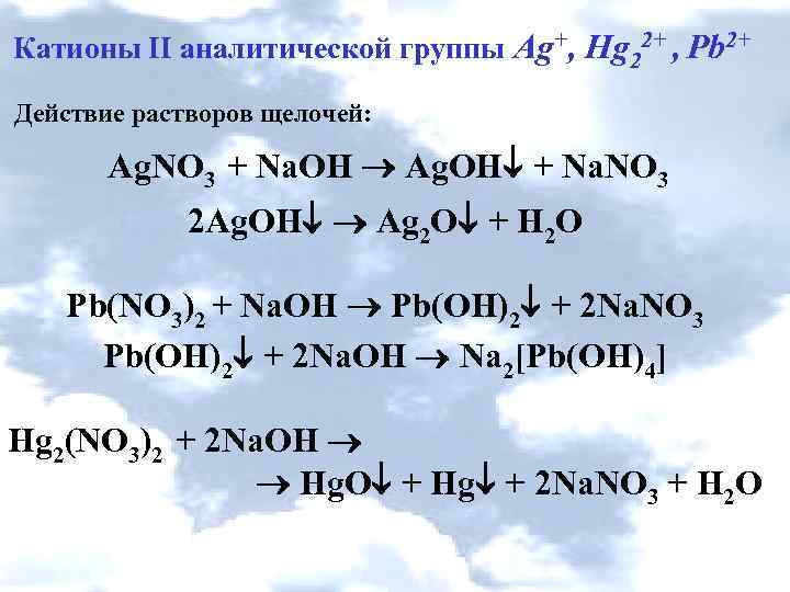 Катионы vi аналитической группы