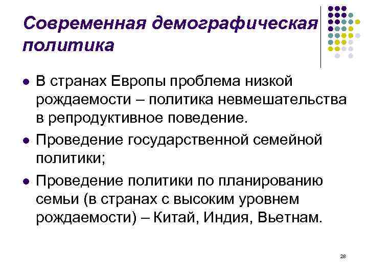 Современная демографическая