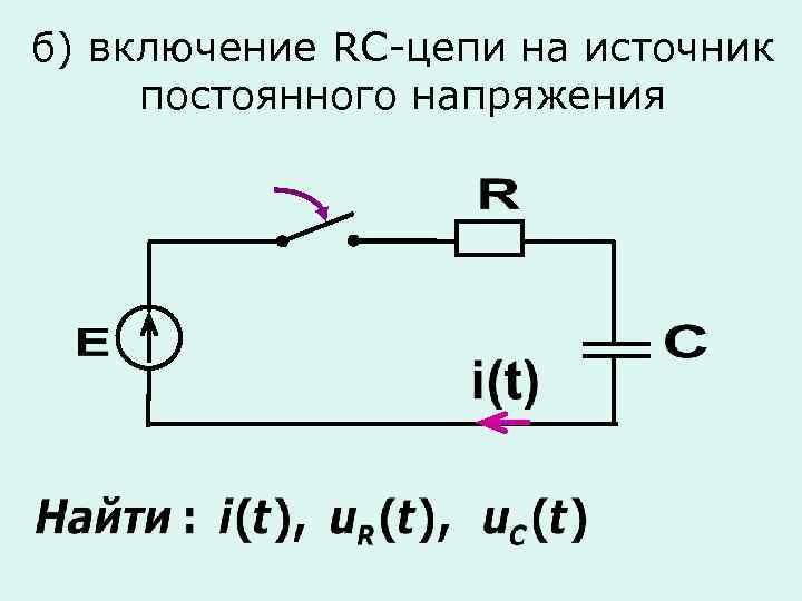 Цепь низкого напряжения включает. Схема включения RC цепей. RC цепочка в цепи постоянного тока. Включение цепи RC на постоянное напряжение. Переходный процесс при включении RC цепи на постоянное напряжение.