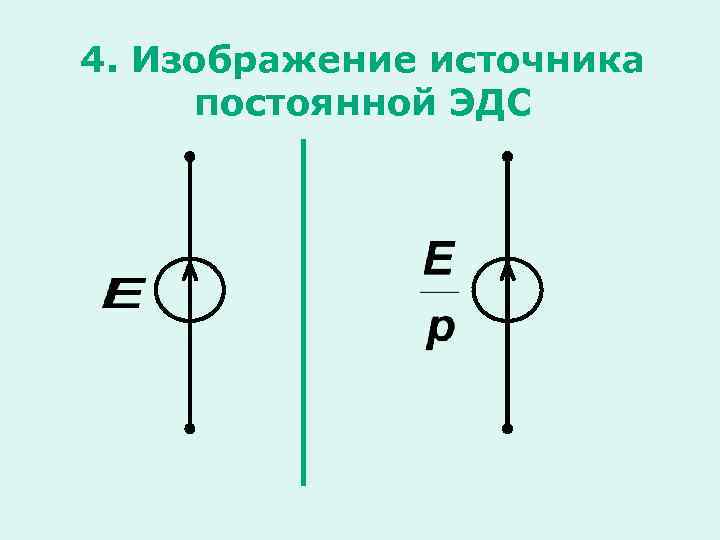 4. Изображение источника постоянной ЭДС 