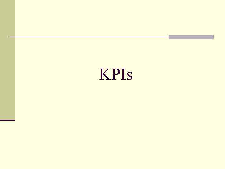 KPIs 