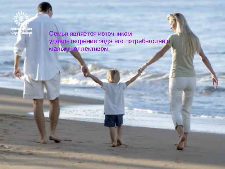 Семья является источником удовлетворения ряда его потребностей и малым коллективом. 