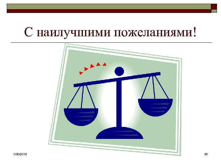   С наилучшими пожеланиями! 1/30/2018     45 