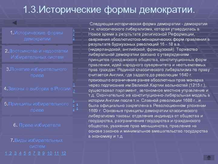1. 3. Исторические формы демократии. 1. Исторические формы демократии 1 2 3 2. Достоинства