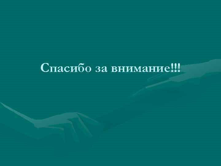 Спасибо за внимание!!! 