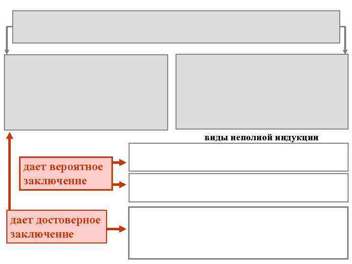 виды неполной индукции дает вероятное заключение дает достоверное заключение 