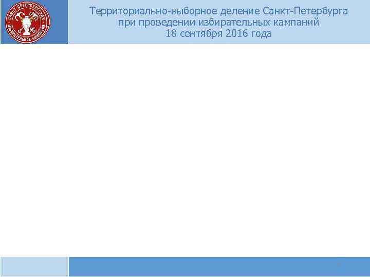 Территориально-выборное деление Санкт-Петербурга при проведении избирательных кампаний 18 сентября 2016 года 4 
