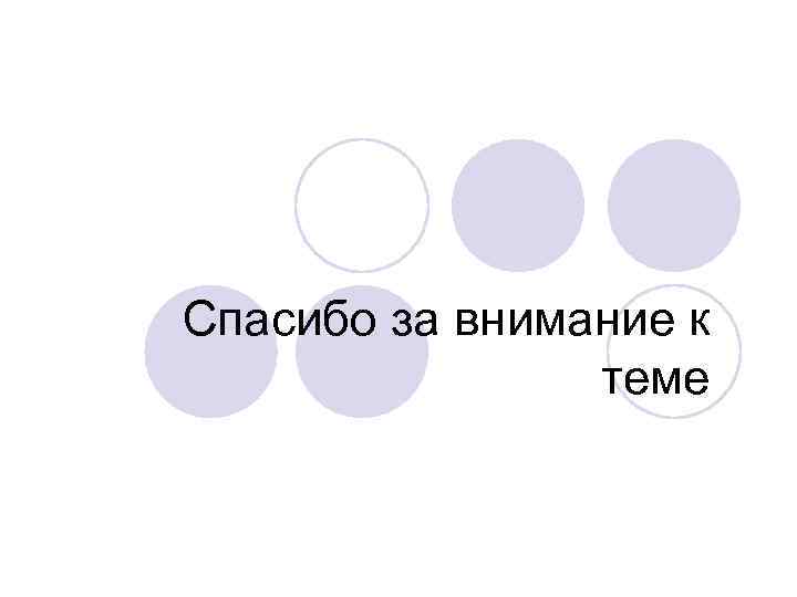 Спасибо за внимание к теме 