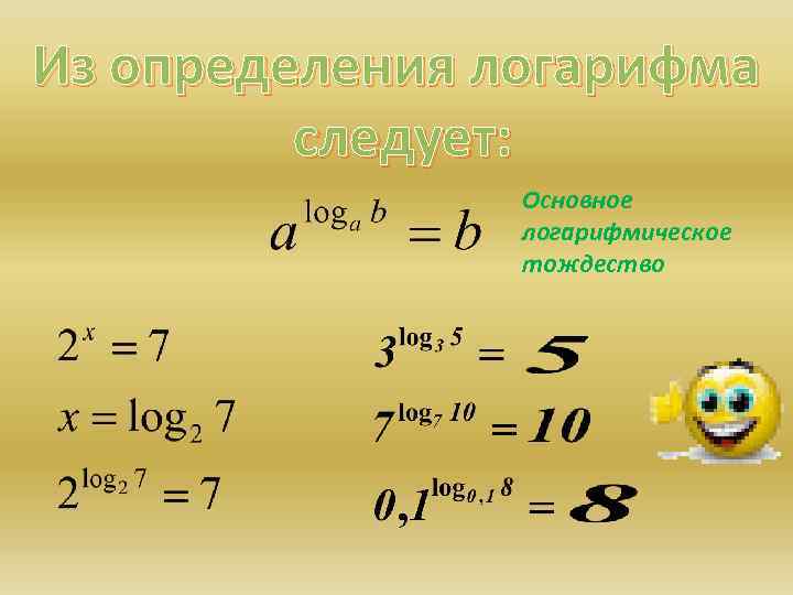 Понятие логарифма 10 класс