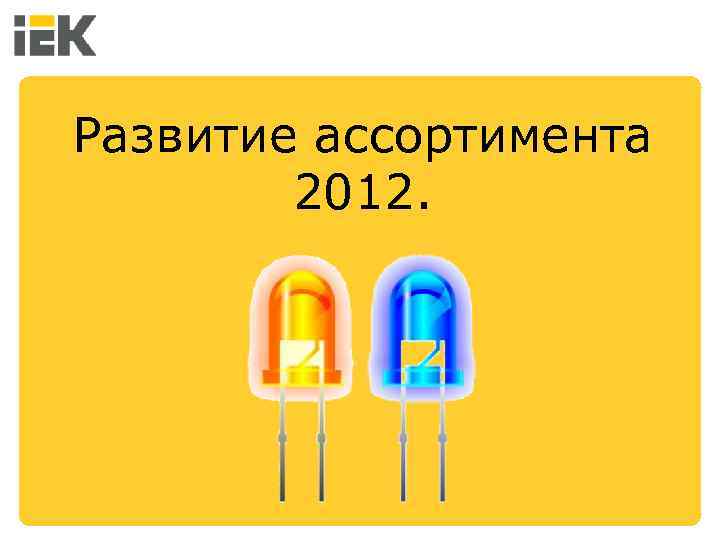 Развитие ассортимента 2012. 