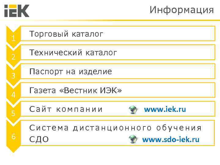 Информация 1 2 3 4 5 6 Торговый каталог Технический каталог Паспорт на изделие