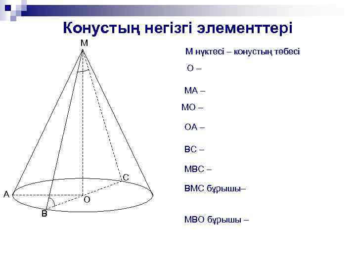 Конус презентация 11 сынып