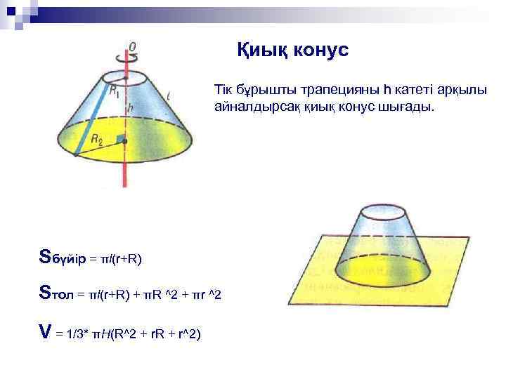 Конус презентация казакша