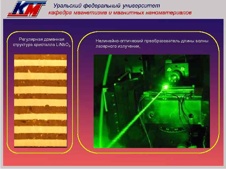 Регулярная доменная структура кристалла Li. Nb. O 3 Нелинейно-оптический преобразователь длины волны лазерного излучения,