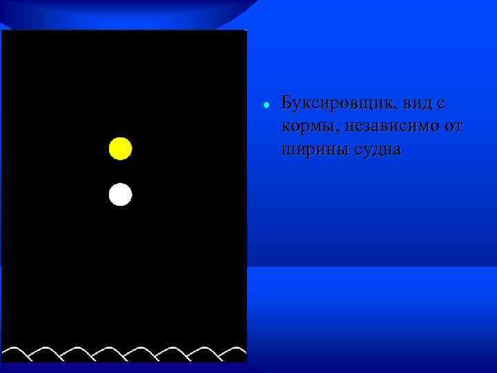  Буксировщик, вид с кормы, независимо от ширины судна 