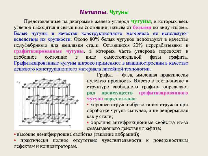 Металлы. Чугуны 