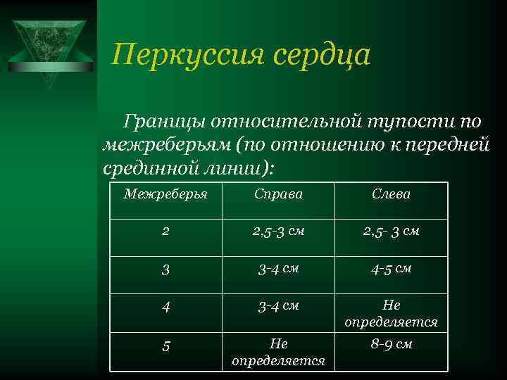 Нормальные границы. Границы относительной сердечной тупости по межреберьям. Границы относительной сердечной тупости в норме по межреберьям. Перкуссия сердца границы в норме. Перкуссия сердца границы таблица.