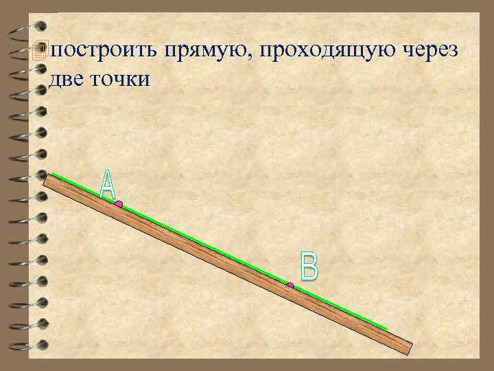  построить прямую, проходящую через две точки 