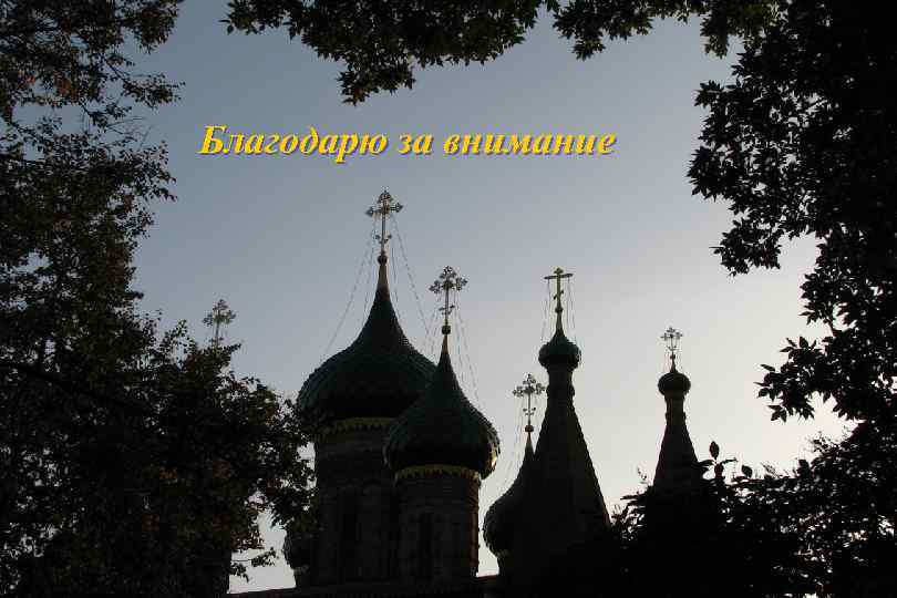 Благодарю за внимание 