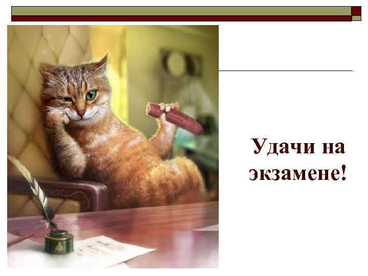 Удачи на экзамене! 