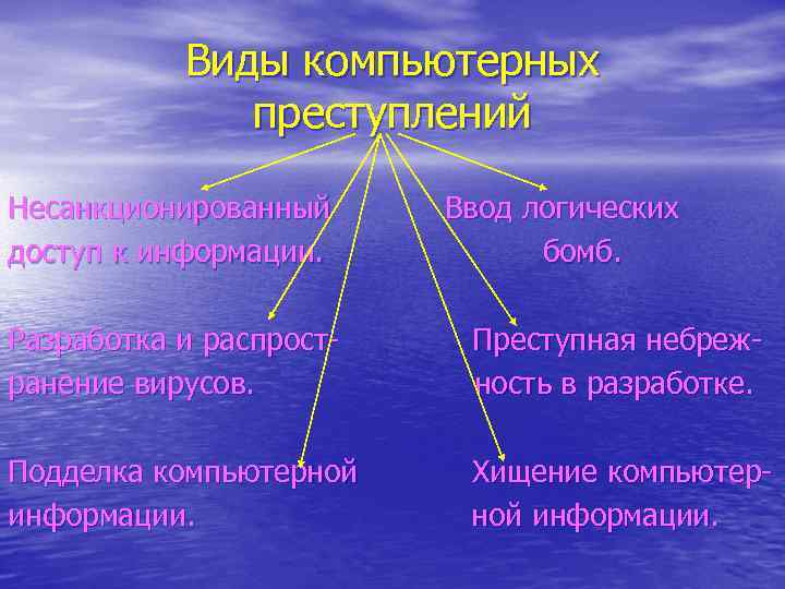 Новые виды компьютерных преступлений