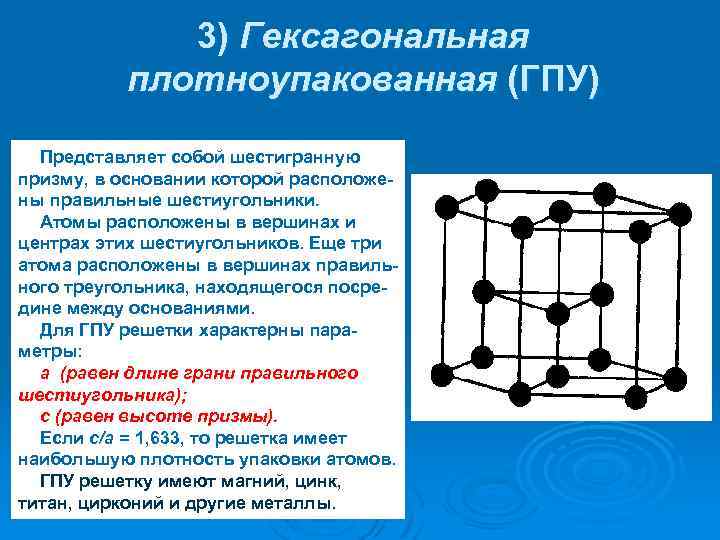 Гексагональная плотноупакованная кристаллическая решетка