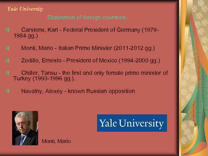 Yale University Statesmen of foreign countries: Carstens, Karl - Federal President of Germany (19791984