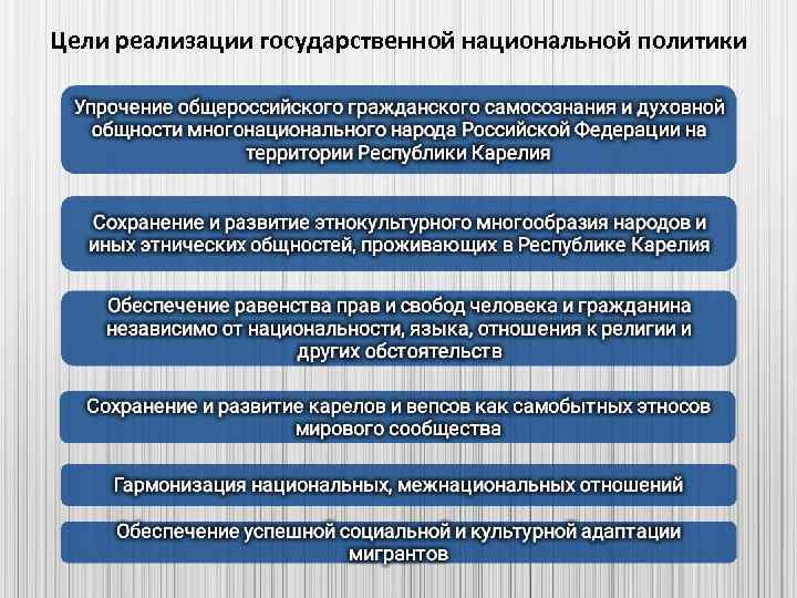 Цели реализации государственной национальной политики 
