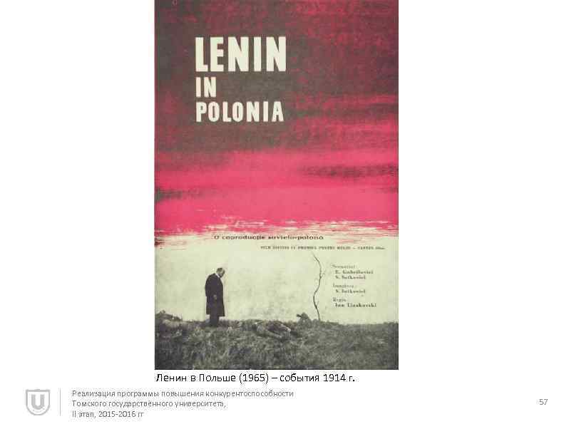 Ленин в Польше (1965) – события 1914 г. Реализация программы повышения конкурентоспособности Томского государственного