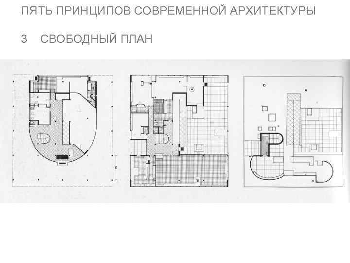 ПЯТЬ ПРИНЦИПОВ СОВРЕМЕННОЙ АРХИТЕКТУРЫ 3 СВОБОДНЫЙ ПЛАН 
