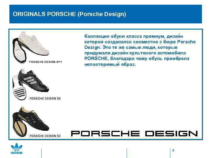  ORIGINALS PORSCHE (Porsche Design) PORSCHE DESIGN SP 1 Коллекция обуви класса премиум, дизайн