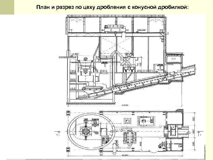 Разрез плана цеха