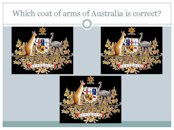 Which coat of arms of Australia is correct? 