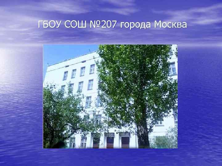 ГБОУ СОШ № 207 города Москва 