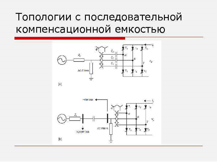 Топологии с последовательной компенсационной емкостью 