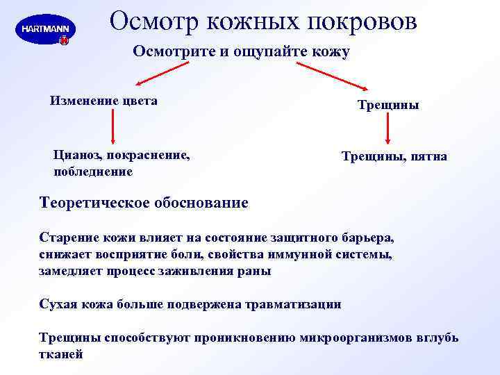 Осмотр кожных покровов и слизистых пациента