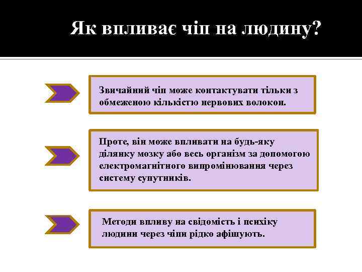 Як впливає чіп на людину? Звичайний чіп може контактувати тільки з обмеженою кількістю нервових