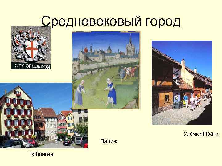 Средневековый город Улочки Праги Париж Тюбинген 