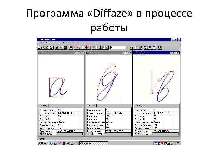 Программа «Diffaze» в процессе работы 