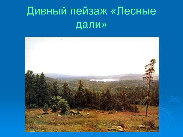 Дивный пейзаж «Лесные дали» 