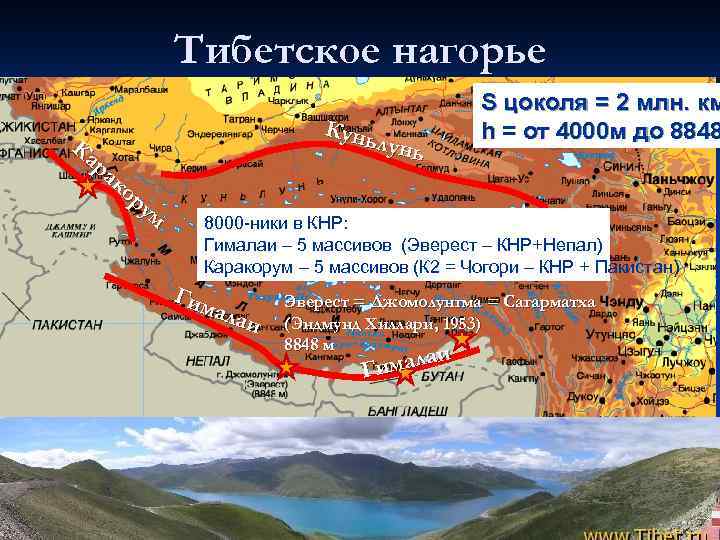 Тибетское нагорье карта