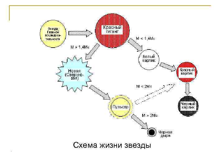 Схема жизни звезды 