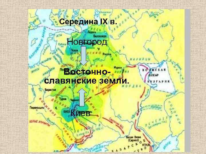 Середина IX в. Новгород Восточнославянские земли. Киев 