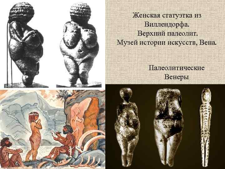 Женская статуэтка из Виллендорфа. Верхний палеолит. Музей истории искусств, Вена. Палеолитические Венеры 