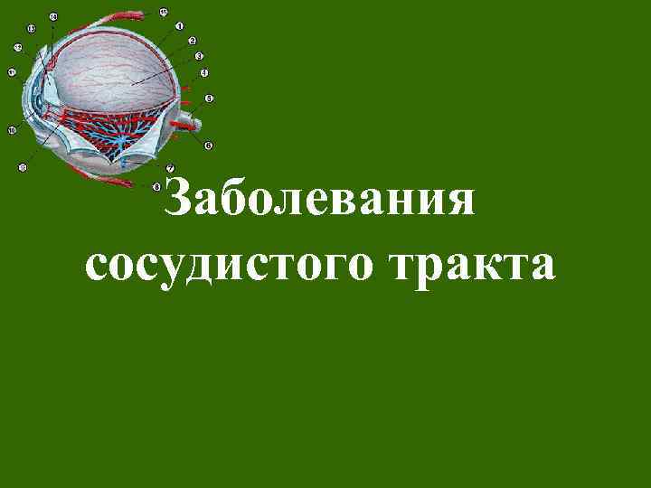 Заболевания сосудистого тракта 
