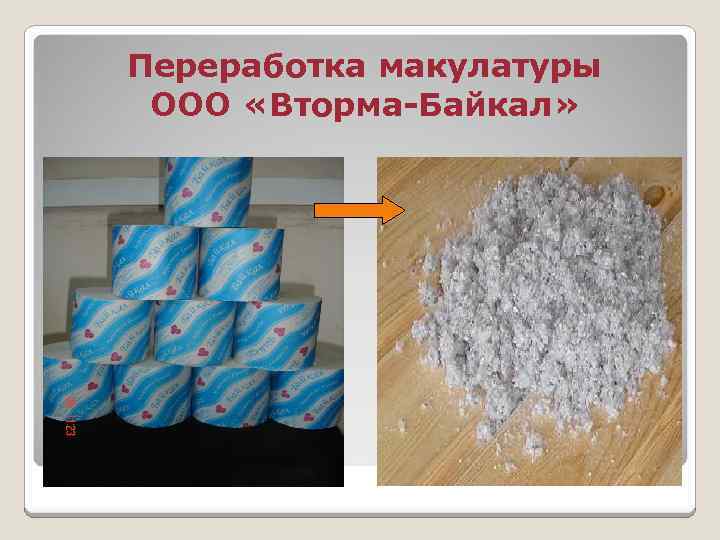 Переработка макулатуры ООО «Вторма-Байкал» 